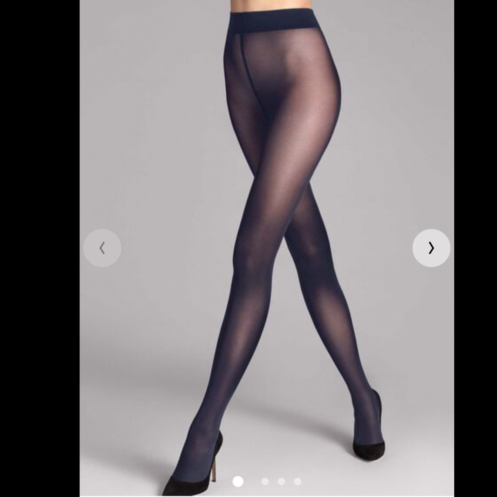 New Wolford Pure 50 Tights in Slate Blue